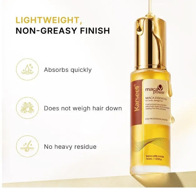 Karseell Moroccan Argan Oil 1.69 floz for Hair Healing Cold Pressed Weightless Argan Oil Hair Serum for Dry Damaged Hair 50ml