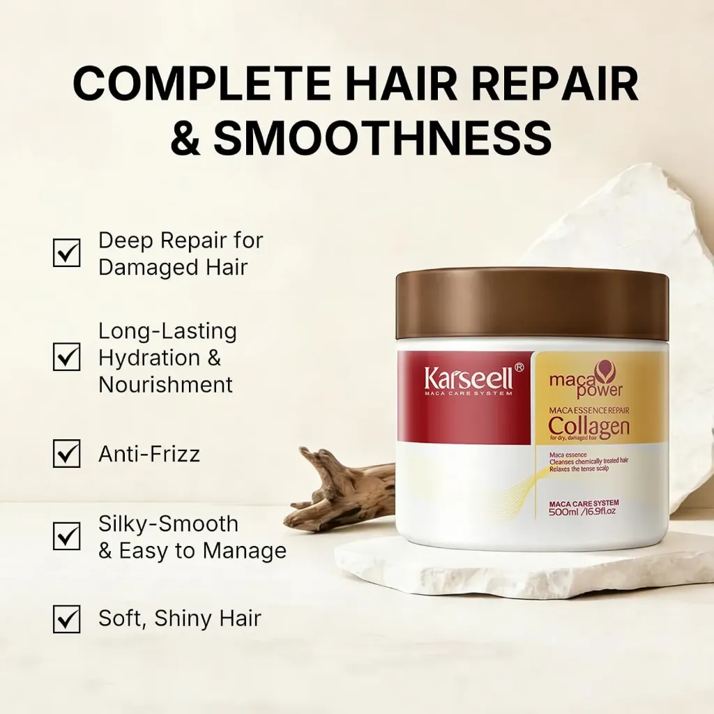 Karseell Collagen Hair Mask for Dry, Frizzy, Damaged Hair 16.90 oz