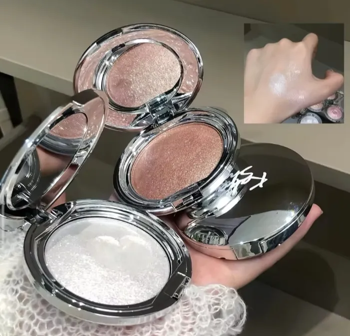 Single Color Highlighter Cream Diamond Glitter Pearlescent Potato Mud Texture Long Lasting Smudge Proof Brighten Face Eyes Daily Beauty Cosmetic Holiday Gift