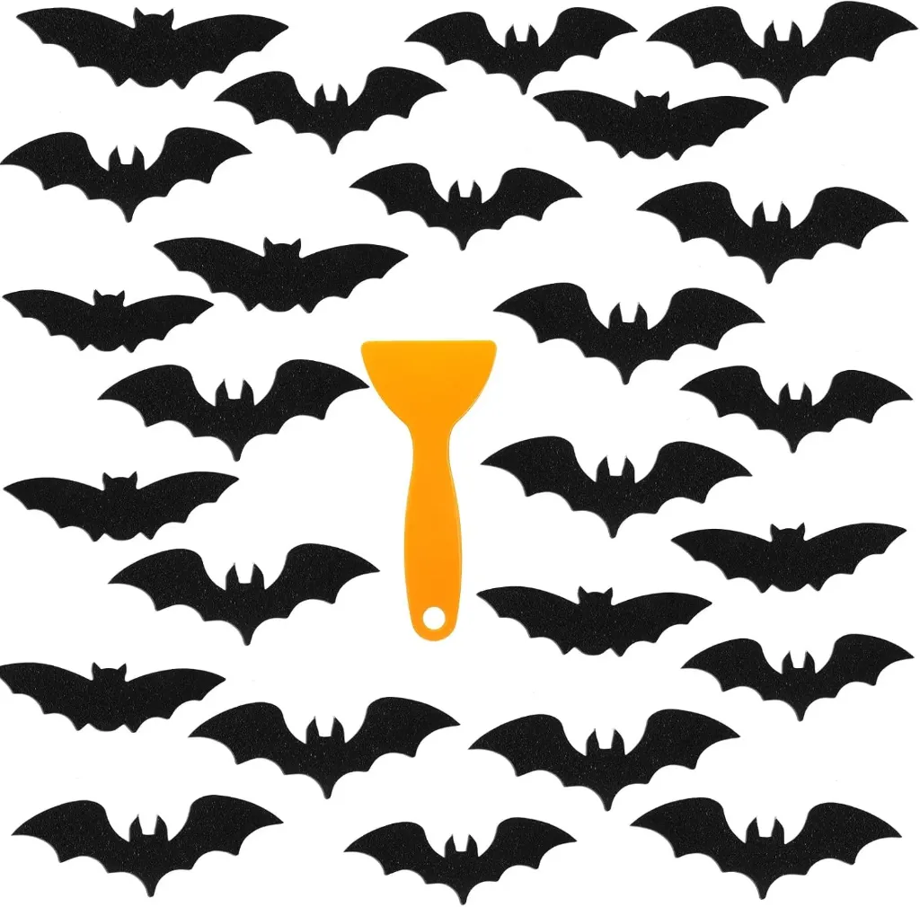 Chiisong 24 Pcs Halloween Non Slip Bathtub Stickers