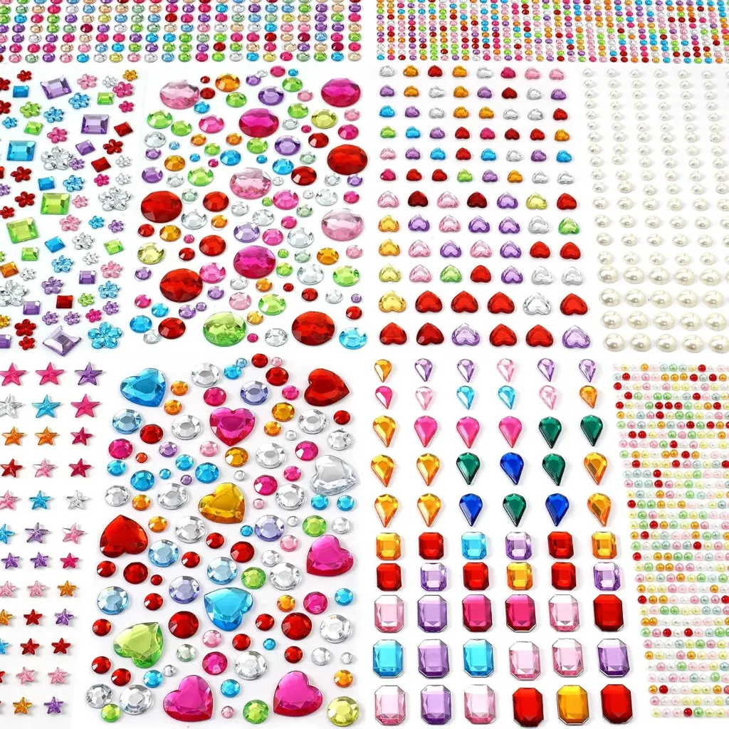 MYDBUYSOME 2774pcs Gem Stickers
